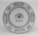 Saucer (part of a service), Hard-paste porcelain, Chinese, for Portuguese market