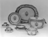Platter (part of a service), Hard-paste porcelain, Chinese, for British market