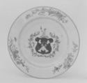 Plate (part of a service), Hard-paste porcelain, Chinese, for British market