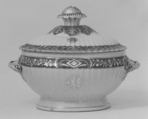 Tureen with cover (part of a service), Hard-paste porcelain, Chinese, for British market