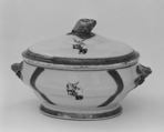 Tureen with cover (part of a service), Hard-paste porcelain, Chinese, for British market