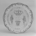 Plate, Hard-paste porcelain, Chinese, for Portuguese market