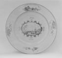 Platter (part of a service), Hard-paste porcelain, Chinese, for Continental European, possibly Danish, market