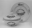 Platter (part of a service), Hard-paste porcelain, Chinese, for Continental European, possibly Danish, market