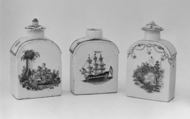 Tea caddy with cover, Hard-paste porcelain, Chinese, for Danish market