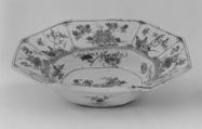 Shaving bowl, Hard-paste porcelain, Chinese, for European market