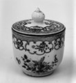 Custard cup with cover, Hard-paste porcelain, Chinese, for Continental European market