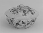 Dish with cover (part of a set), Hard-paste porcelain, Chinese, for European market