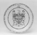 Plate, Hard-paste porcelain, Chinese, for British market