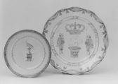 Saucer, Hard-paste porcelain, Chinese, for Spanish market