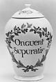 Pharmacy jar with cover, Chantilly French, Soft-paste porcelain, French, Chantilly