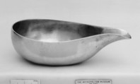 Pap boat, Silver, gilt interior, British, London