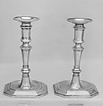 Pair of bobêches for candlesticks, Silver, Italian, Perugia