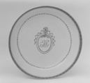 Saucer, Hard-paste porcelain, Chinese, for British market