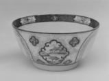 Cup, Hard-paste porcelain, Chinese, for British market