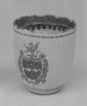 Cup (part of a service), Hard-paste porcelain, Chinese, for British market