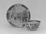 Cup and saucer, Hard-paste porcelain, Chinese, for European market
