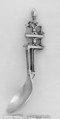 Rattle spoon, Silver, Dutch, Hoorn