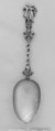 Figure-top spoon, Johannes Andringa, Silver, Dutch, Leeuwarden