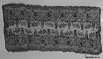 Scarf ends, Silk and metal thread on linen, Greek Islands, Dodecanese, Astypalaia