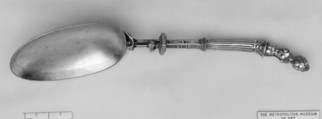Spoon and fork combination, Silver, partly gilt, possibly German