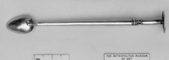 Pipe spoon, J. van den Berg, Silver, possibly Dutch, Schoonhoven