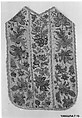 Chasuble, Silk and metal thread on canvas, Austrian or Italian