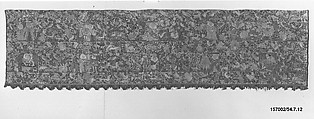 Panel, Wool, silk and metal thread on canvas, French or British