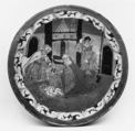 Dish with The Nativity, Glazed earthenware, German, Silesia