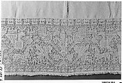 Altar frontal, Embroidered net, buratto, punto à rammendo, Italian, Sicily