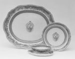 Platter (part of a service), Hard-paste porcelain, Chinese, for British market