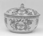Bowl with cover (part of a set), Hard-paste porcelain, Chinese, for Continental European, probably French, market