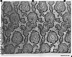 Panel of woven silk, 17th century style, Silk and metal thread, French or Spanish