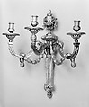 Set of six wall sconces, Gilt bronze, French