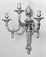 Set of six wall sconces, Gilt bronze, French