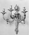 Set of six wall sconces, Gilt bronze, French