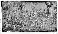 Gluttony from a set of The Seven Deadly Sins, Pieter Coecke van Aelst (Netherlandish, Aelst 1502–1550 Brussels), Wool, silk, silver-gilt thread
19-23 warps per inch, 8-10 per cm., Netherlandish, probably Brussels