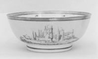 Punch bowl, Hard-paste porcelain, Chinese, for Scottish market
