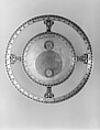 Perpetual calendar with lunar and solar tables, Steel, silver details, European