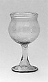 Miniature goblet, Glass, possibly German