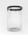 Miniature tumbler, Glass, probably Bohemian