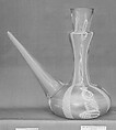 Drinking bottle (Porrón), Glass; blown, a retorti, Spanish, probably Barcelona (Façon de Venise)