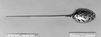 Strainer spoon, Silver, British