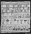 Sampler, Silk on linen , English or Scottish
