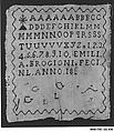 Sampler, Cotton on linen, Italian
