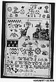 Sampler, Silk on wool canvas, German
