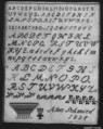 Sampler, Silk on wool canvas, German