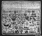 Sampler, Silk on wool canvas, German