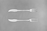 Fork with knife handle (one of six), Louis-Antoine Taillepied (born ca. 1734, master 1760, active 1806 (?)), Silver, French, Paris