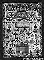 Sampler, Silk on wool, Scottish, Linlithgow